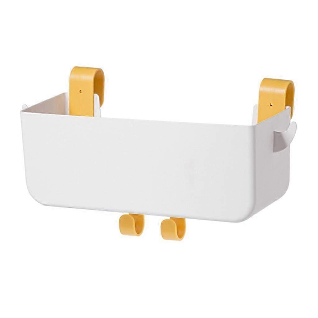 Compartment Hook Box Plastic Storage Organizer Bedside Hanging Basket Punch Free