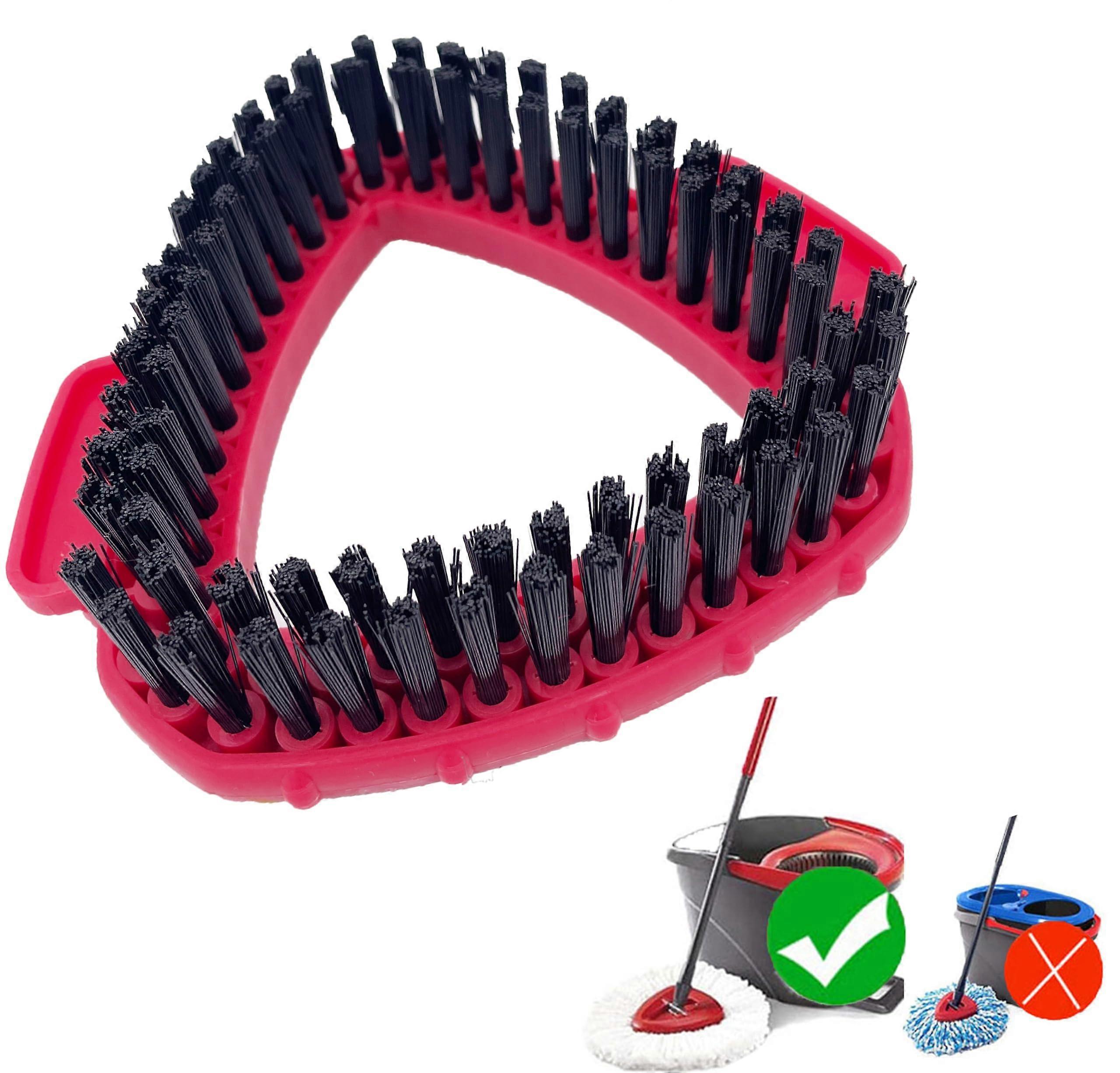 Spin Mop Replacement Head with Hard Bristles for Deep Corner Cleaning in Bathroom and Kitchen for Vileda Spin Mop