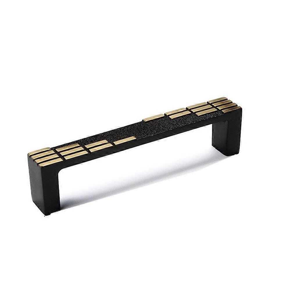 Black Brass Cabinet Handle 128mm Wardrobe Drawer Pull for Kitchen Cupboard Door