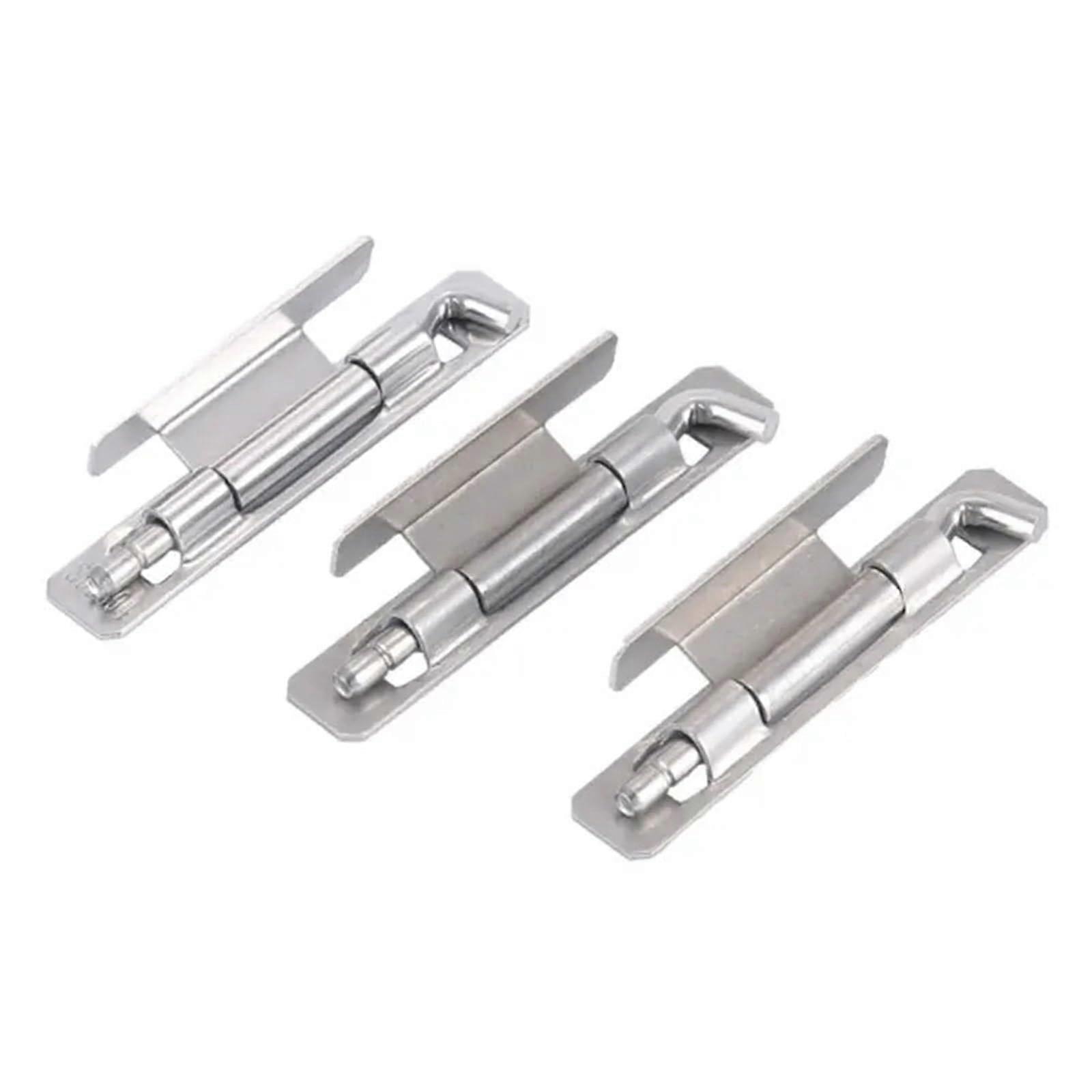 Stainless Steel Concealed Hinges 10 Pack Silver Removable Pin Secure Fit Corrosion Resistant
