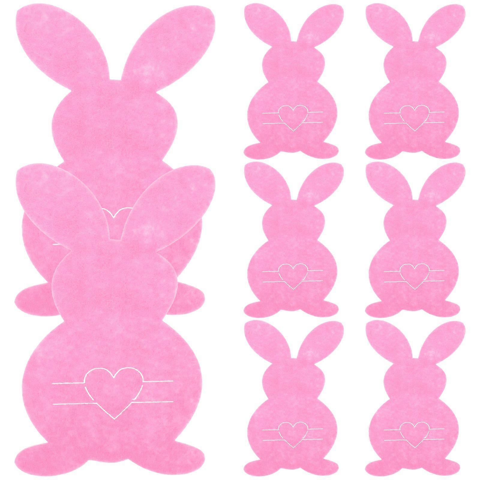 8pcs Easter Party Rabbit Shaped Cutlery Holder Cutlery Pouch Easter Party Tableware Decoration