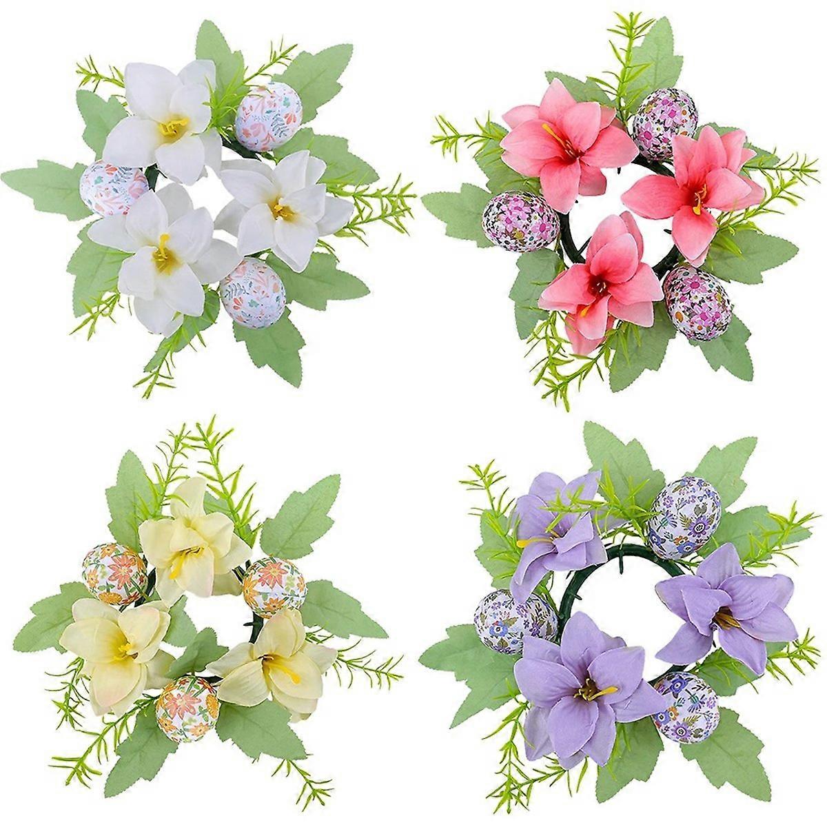 Easter Egg Wreath Table Centerpiece Decorative Easter Flower Decorations Exquisite Spring Wreath Dec