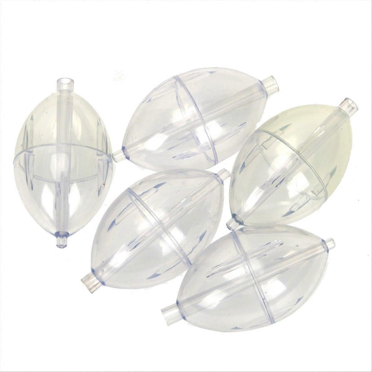 5PCS Fishing Clear Float Buoy Slip Strike Indicator Oval Float Spin Surface Bubble Float Fishing Out