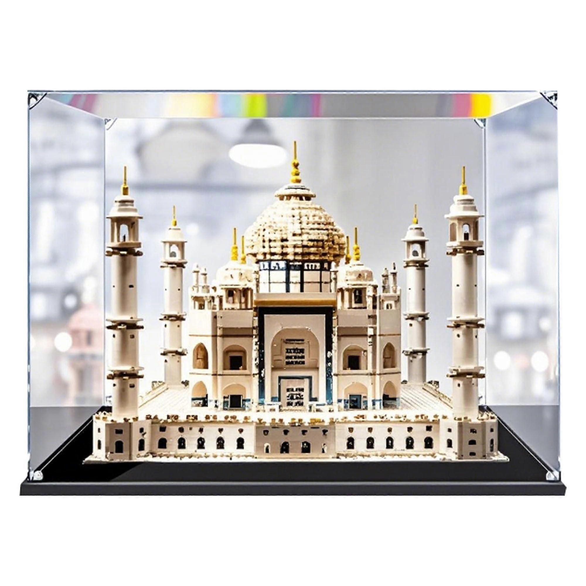 Acrylic Display Case for 10256 Taj Mahal Model, Clear Dustproof Box with Stable Base, 3mm
