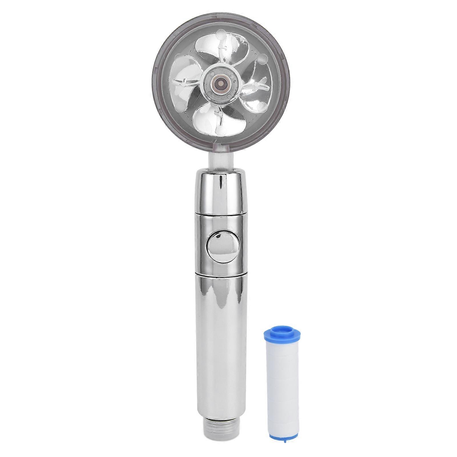 Handheld Shower Head with Filter Turbocharged Pressure Pause Switch Bathroom Shower Head AccessoryTransparent