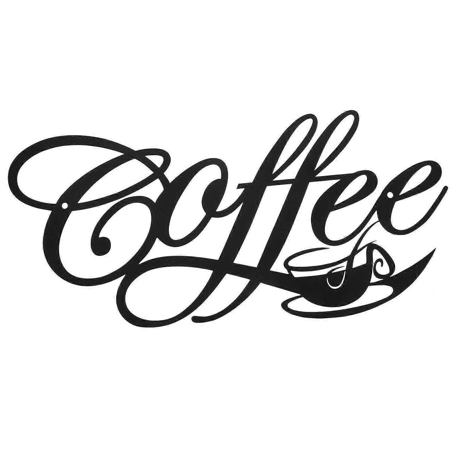 Iron Craft Coffee Wall Pendant for Alphabets Hanging Decoration