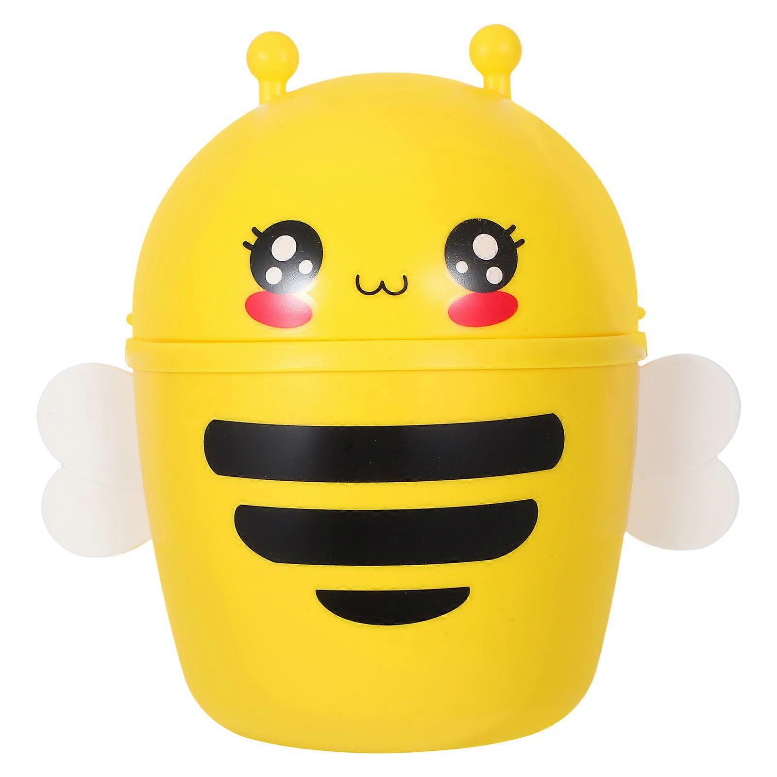 Mini Garbage Can Flip-Type Rubbish Container with Lid for Home