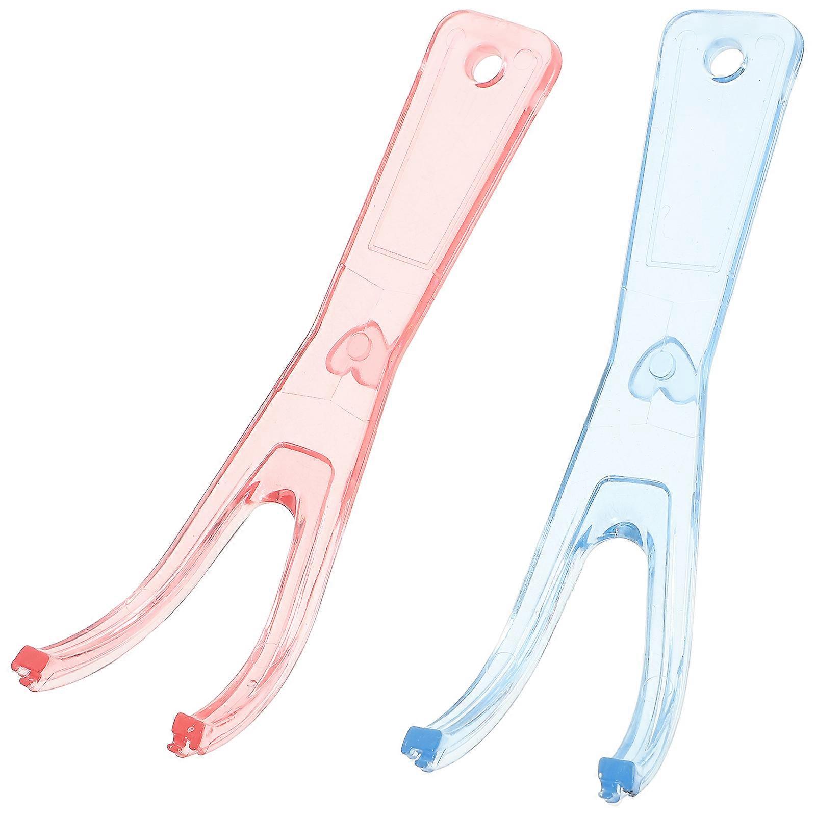 Floss Holder 2Pcs Flosser Holder for Floss Use in Assorted Color