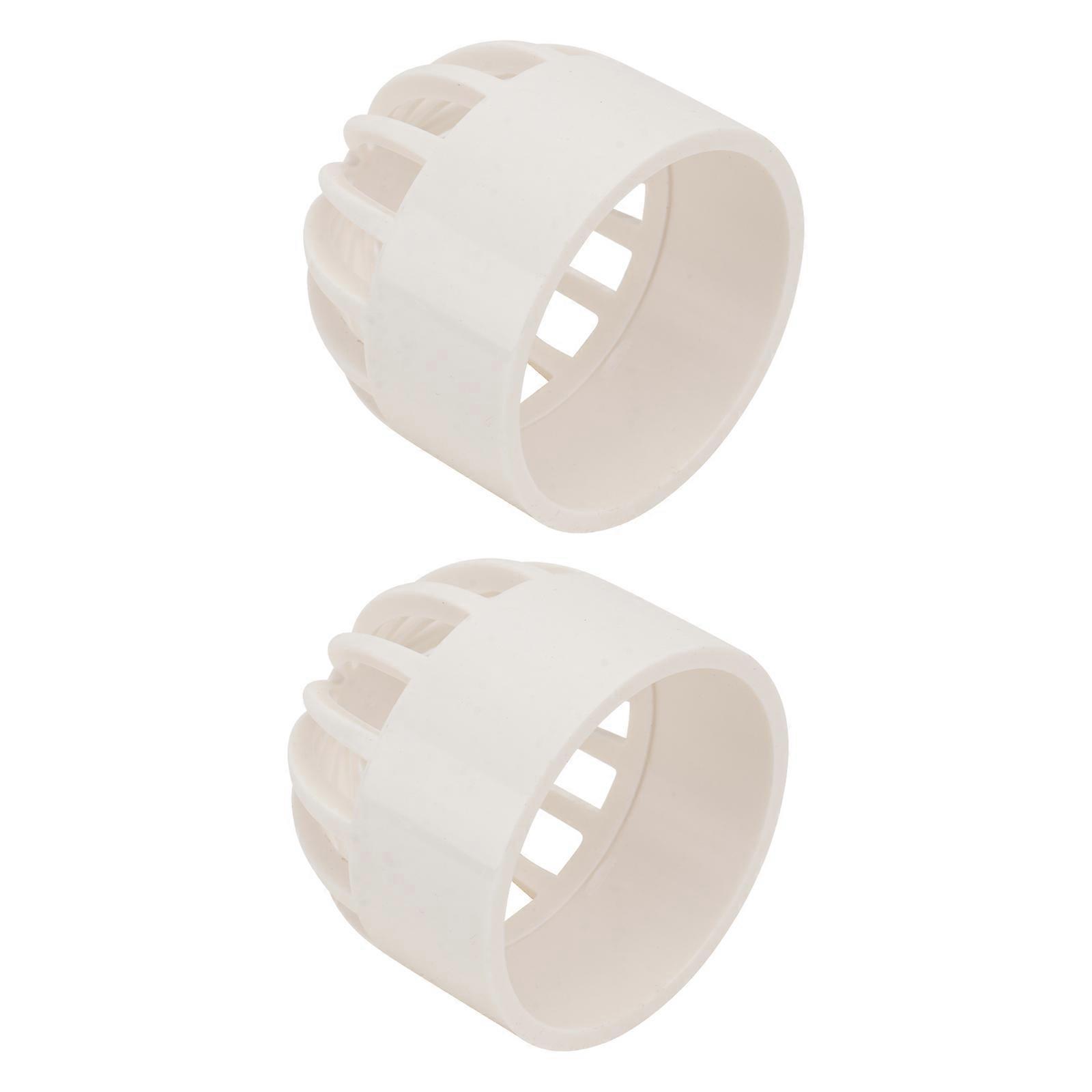 Aquarium Fish Tank Permeable Net for Overflow Filter 2Pcs White Cover