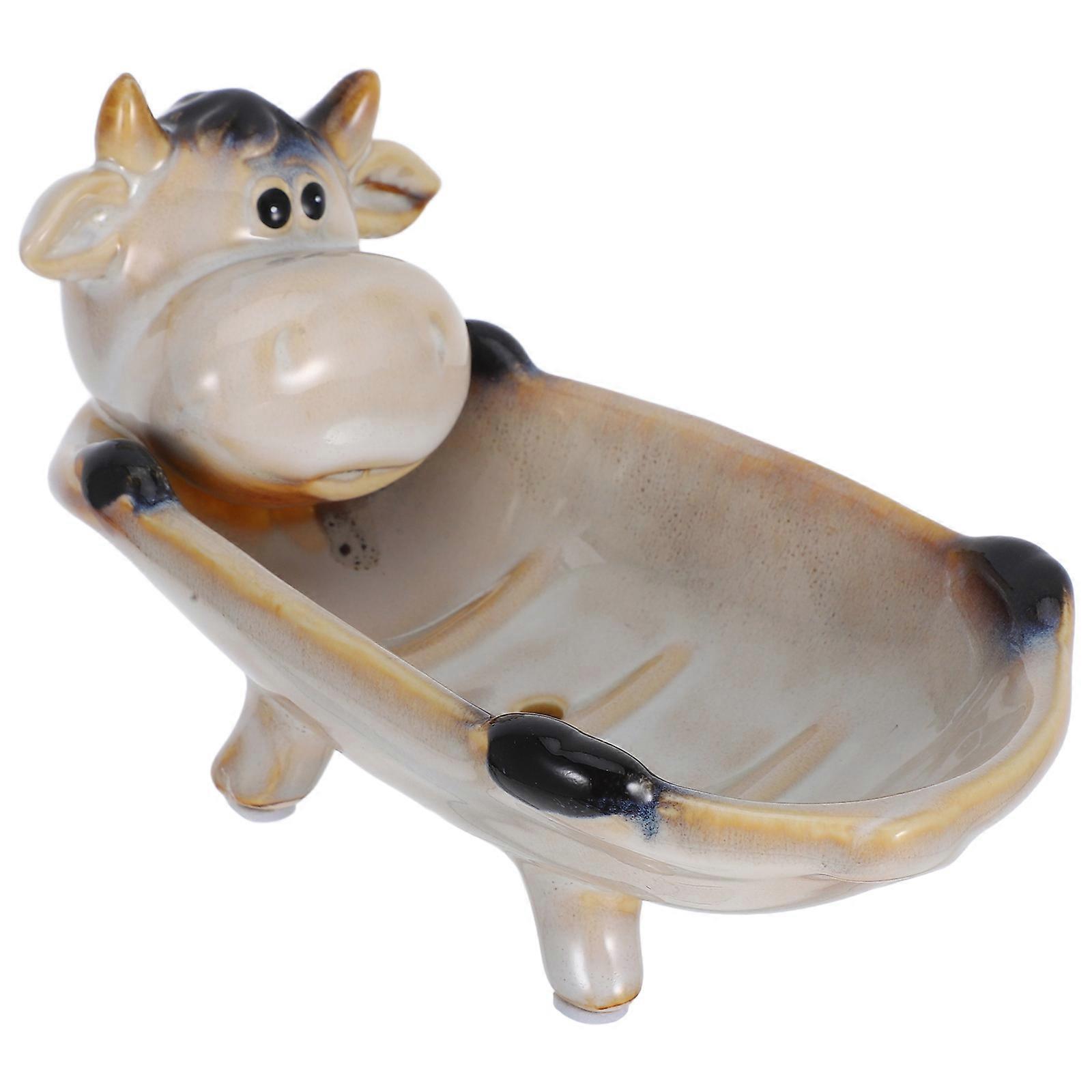 Animal Design Soap Holder Ceramic Soap Box for Storage Use