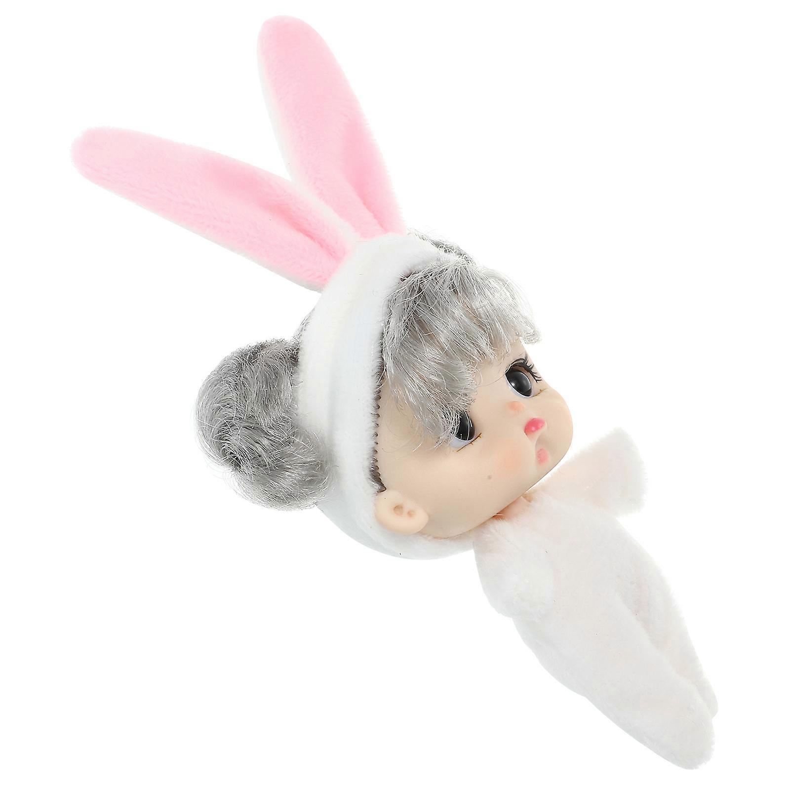 Doll White Plastic Toy for Kid Playing 3Pcs Set