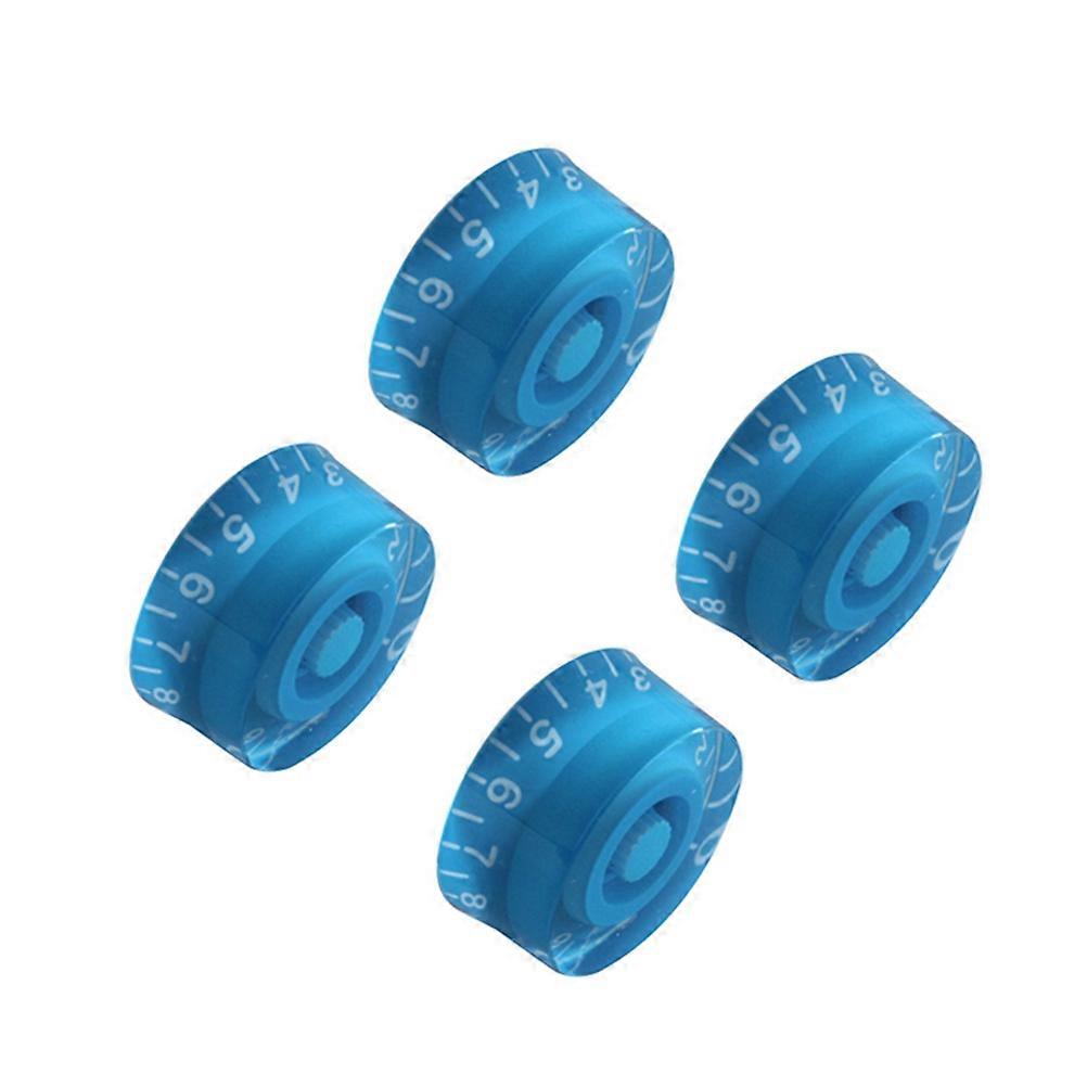 4 PCS/ Set Round Guitar Knobs Volume Tone Control Knobs Rotary Knobs for Epiphone Style Electric Guitar Parts Replacement (Blue)