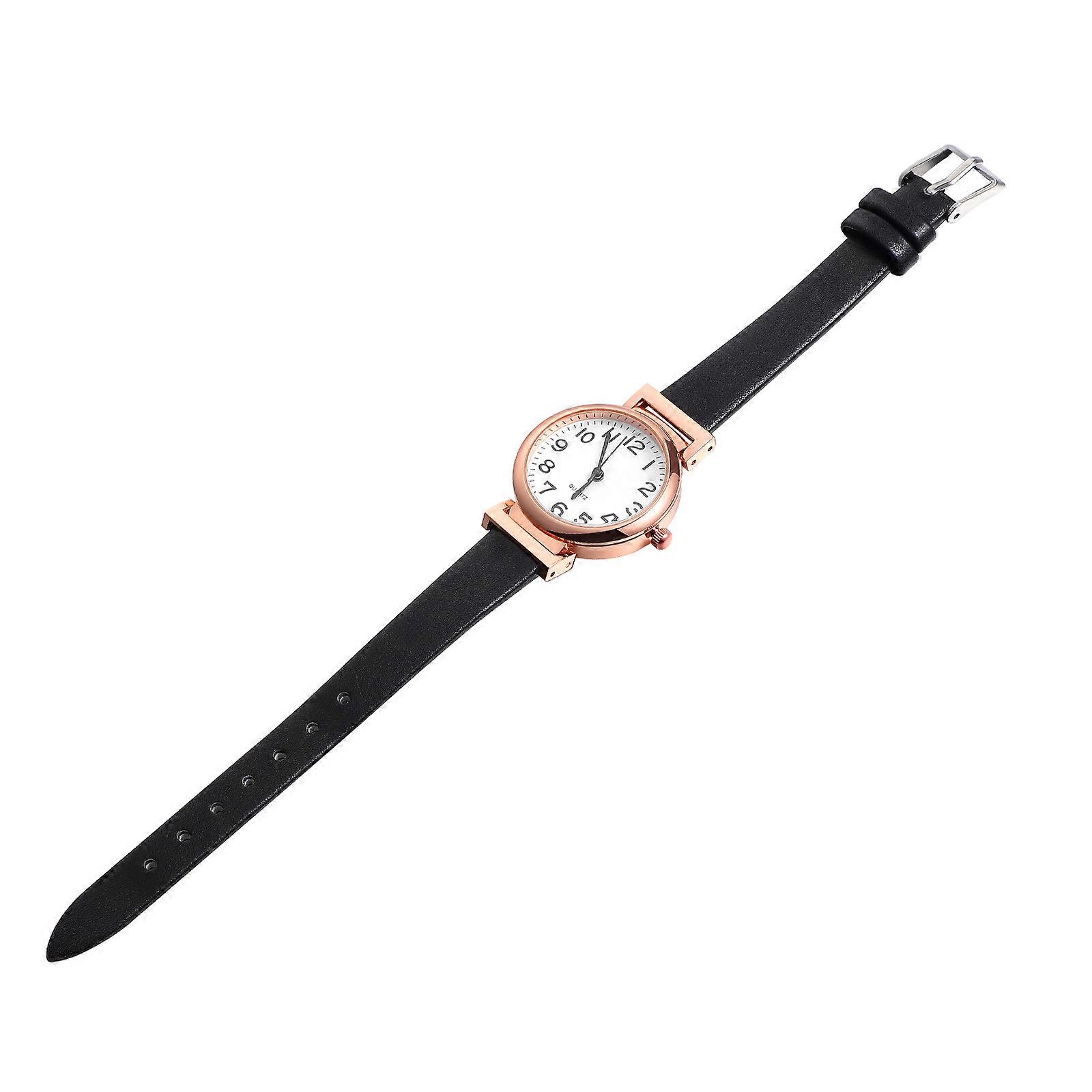 Dial Watch Strap Watch with Quartz Function for Women