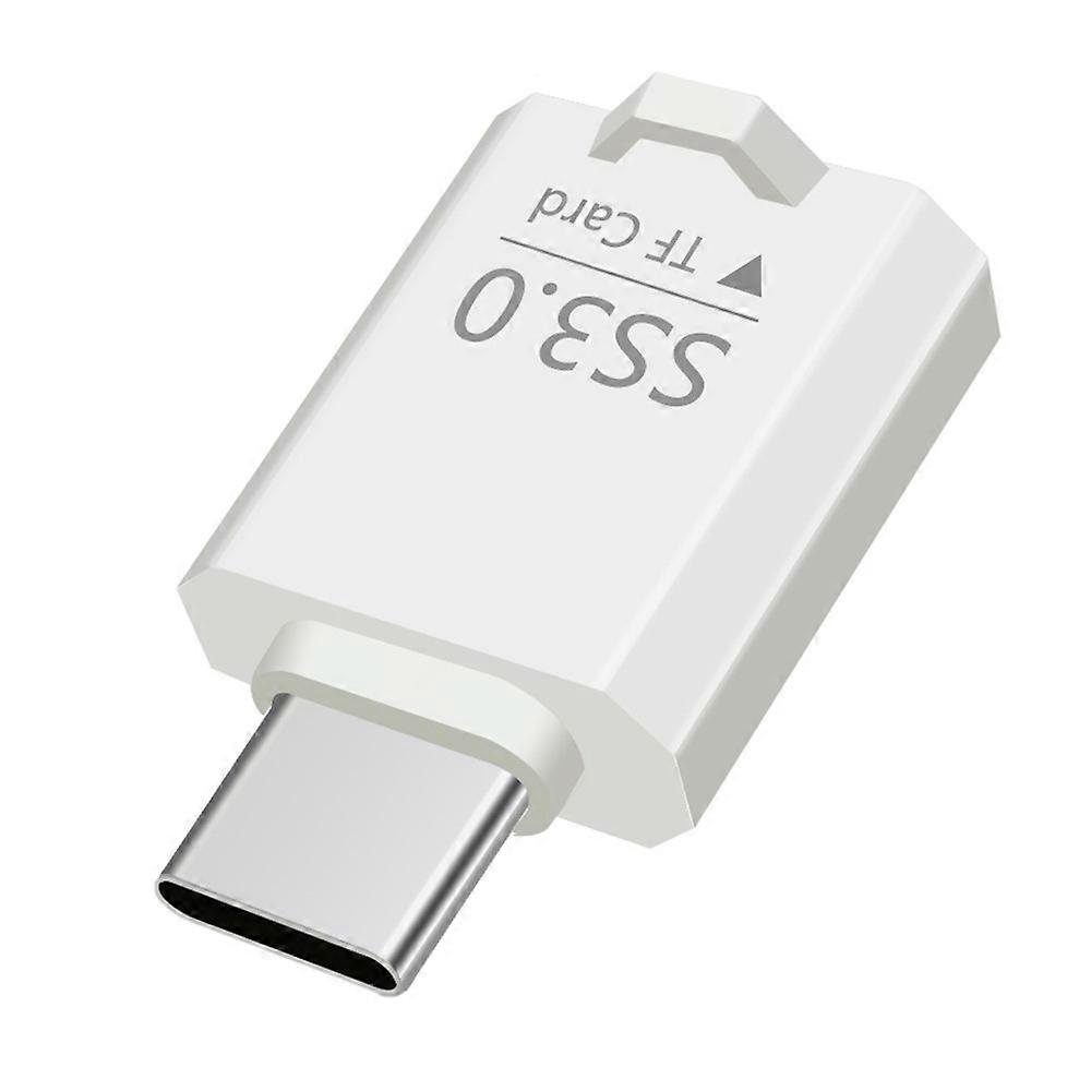 SS3.0 USB-C TF Card Reader Mini Type-C to MicroSD High Speed 3.0 Adapter for Windows / MacOS / Linux / Android / iOS