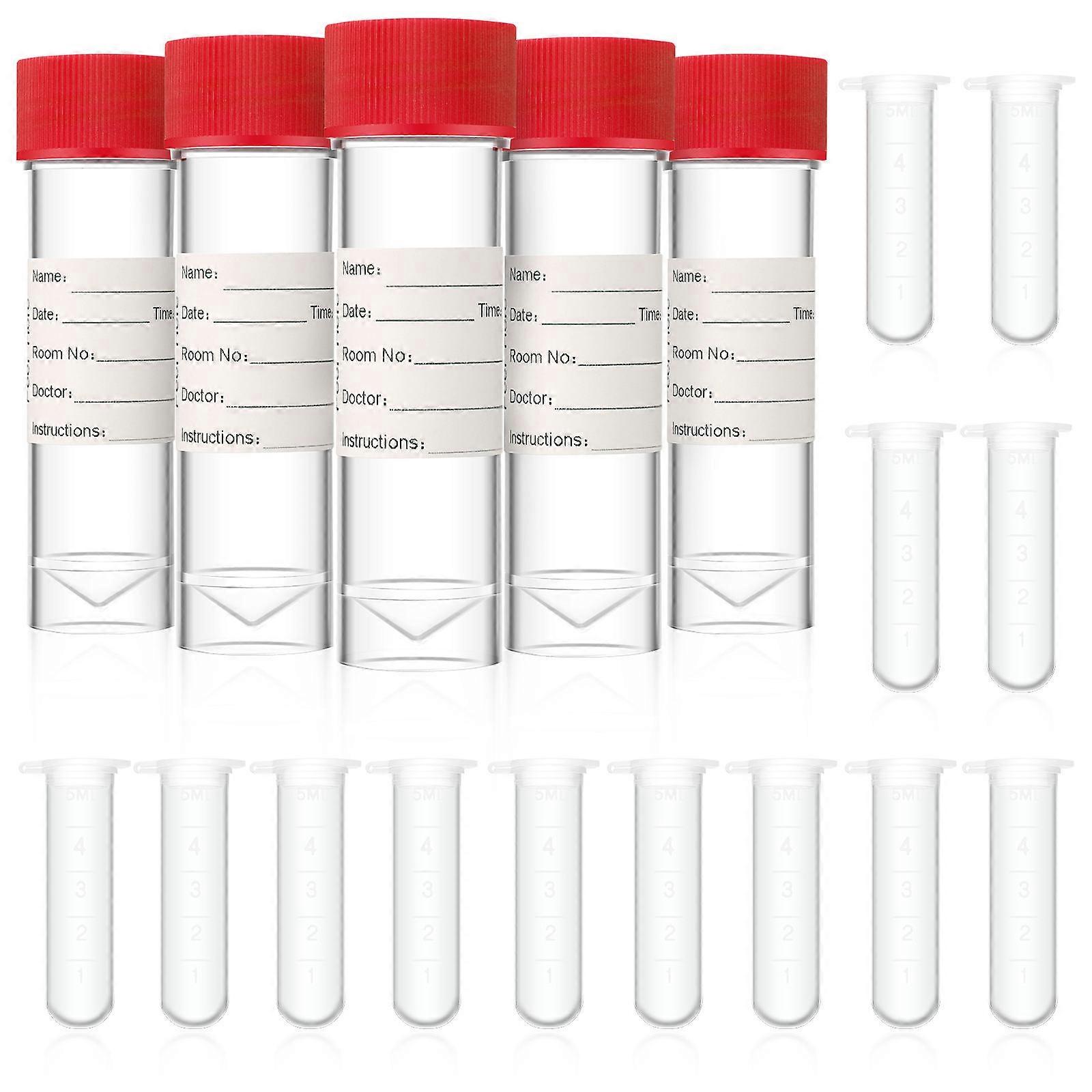 205Pcs Laboratory Test Bottle Sample Bottle Sample Connection Bottle Specimen Bottle