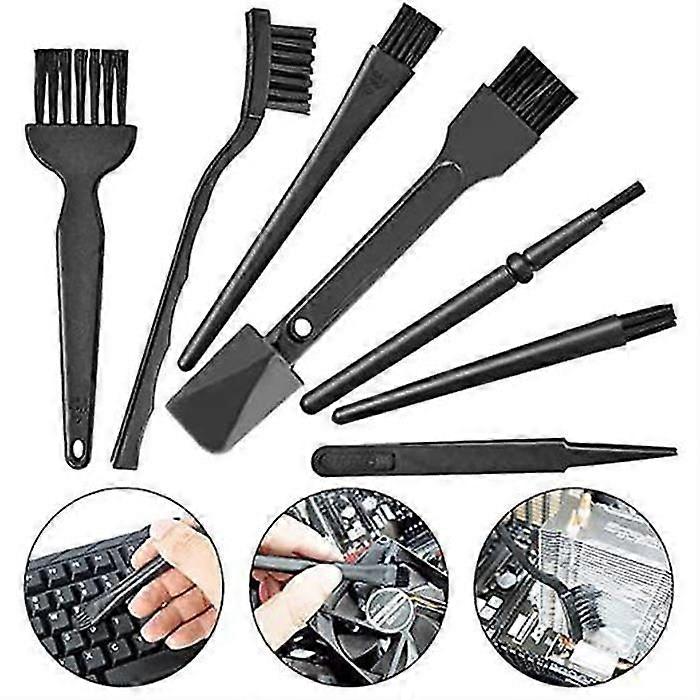 7-Piece Anti-Static Cleaning Brush Set for Electronics - Durable, Ergonomic, and Versatile Dusting Tools
