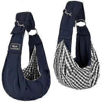 Dog And Cat Sling Carrier Hands Free Reversible Pet Papoose Bag - Adjustable Bag