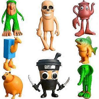 8PCS Italian Brainrot Toys - Whimsical Character Models for Kids & Collectors, Perfect for Gifts & Decor