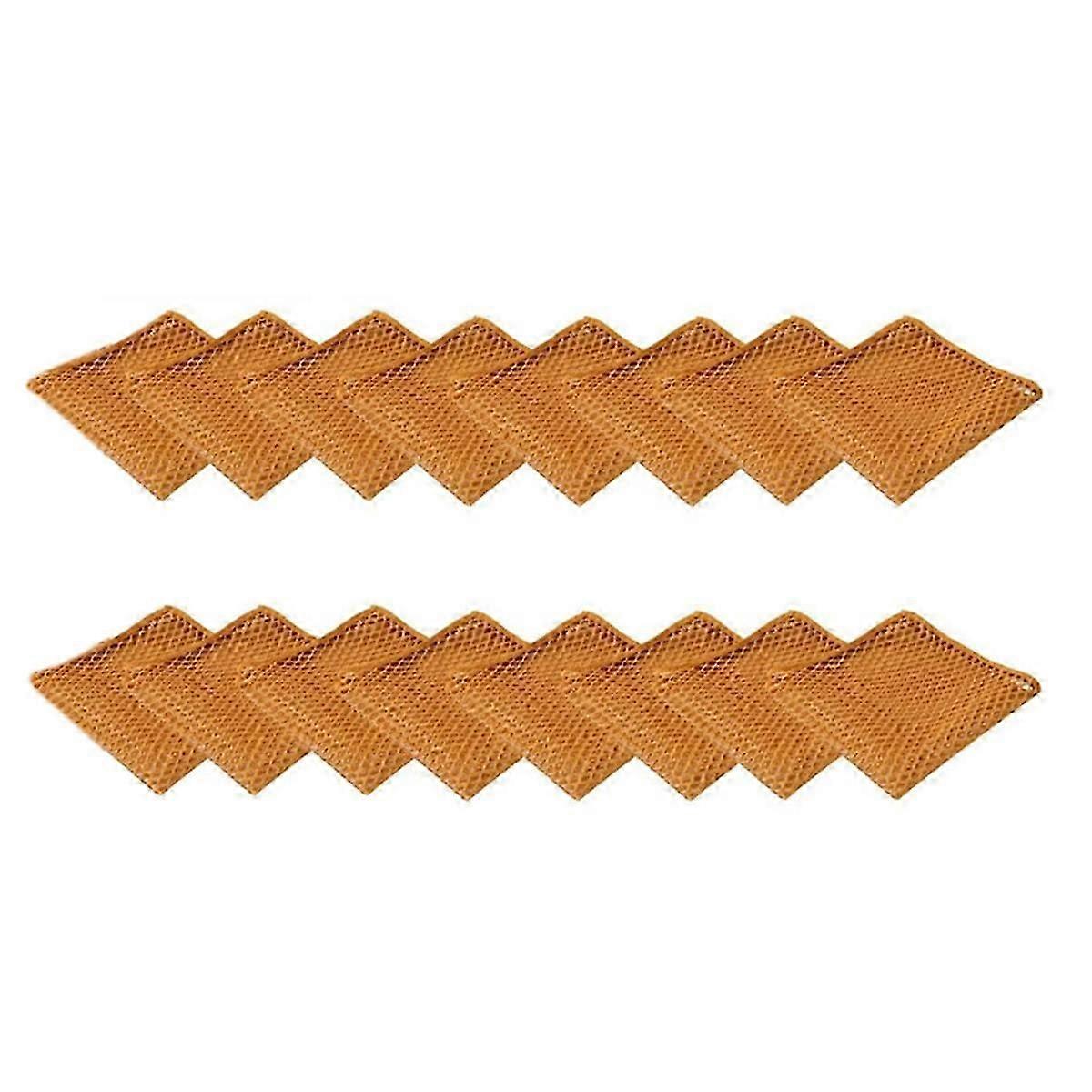 16PCS 3D Mesh Cleaning Cloth Multipurpose Mesh,Yellow