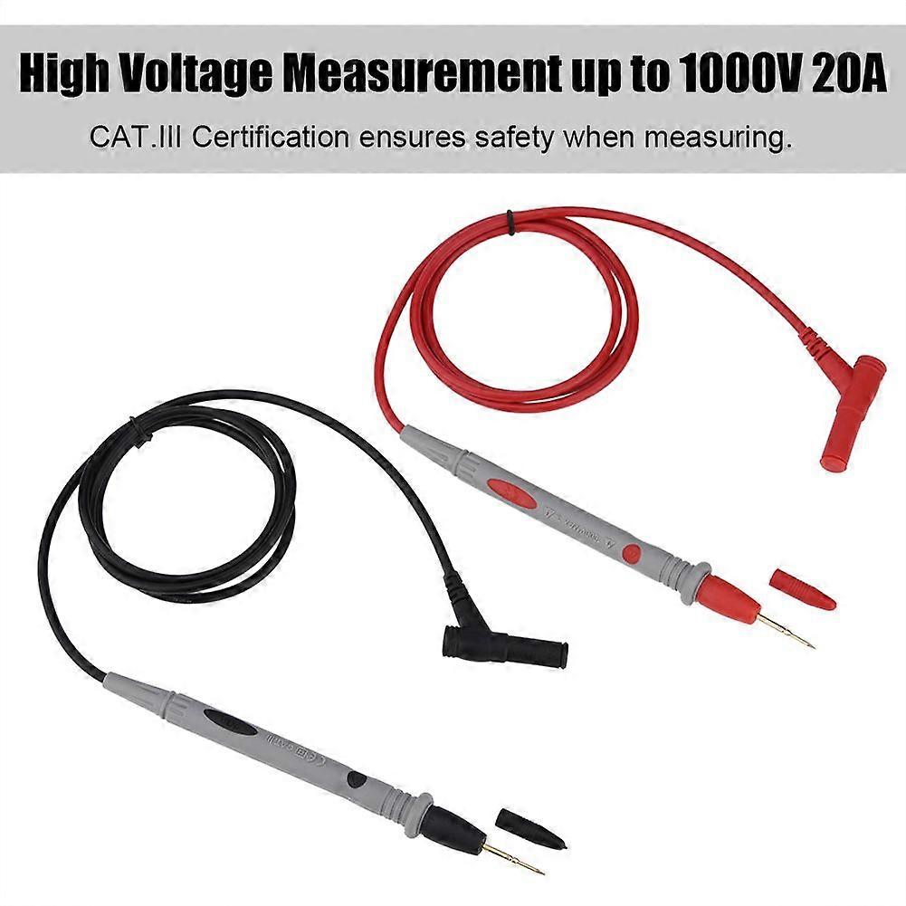 Ultra sharp Probe Test Lead Cable Reliable Values 1000V 20A Probe Leads compatible Digital Multimeter