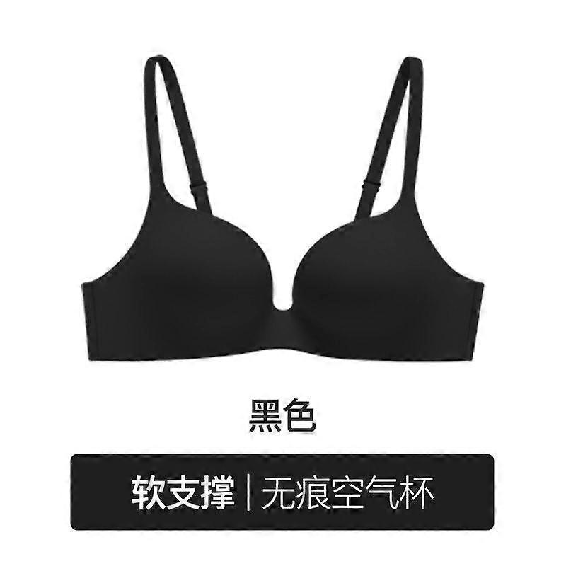 Light Pink Deep V Seamless Wireless Bra with Smooth Cups