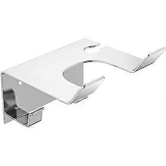 Haartrocknerhalter JWCE Föhnhalter Wandmontage Geeignet für die meisten Haartrockner Selbstklebend oder Stanzinstallation für Badezimmer (Silber)