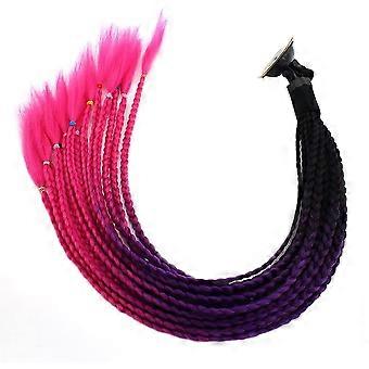 Tresses De Casque Moto,Perruque DCorE Avec Ventouse,Tresses Sales De Casques De Queue DispersS Ornements De Mode PersonnalisS DGrad De Couleur Tresses