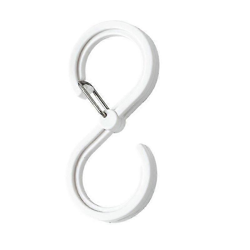 S Hook Creative Coat Hook Windproof Buckle S Hook Hook Sticky Hook Dormitory Traceless Hook Kitchen Plastic Hook White(24pcs)