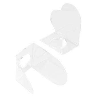 Acrylic Makeup Mixing Palettes for Salon Use 2Pcs White