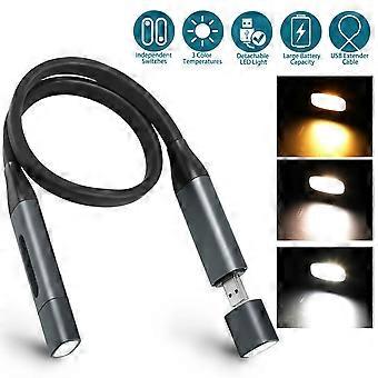 LED Neck Reading Light - Hands-Free, Rechargeable, 3 Color Modes, Stepless Dimming, Perfect for Reading & Night Activities