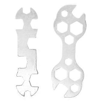 2pcs Multi-hole Bicycle Wrench Mountain Bike Repair Wrench Portable And Multi-functional Bike Repair Tool Lightweight Wrench