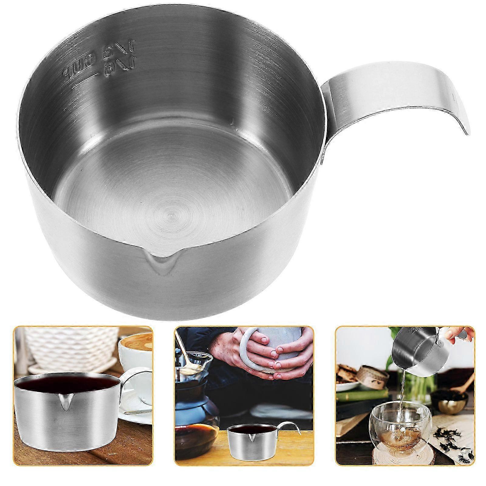 Stainless Steel Espresso Extract Cup for Precise Measuring Silver