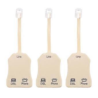 3Pcs DSL Filter Splitter for Phone Line Phone Jack Splitter In-Line DSL Filter Telephone Modem ADSL Splitter Filter