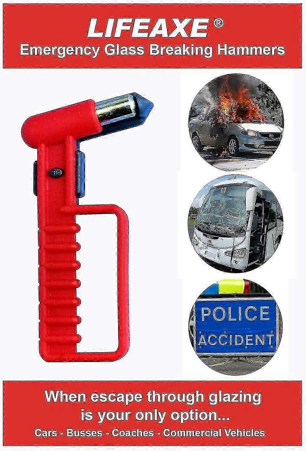 Window breaking hammer for HGV with quick release mounting bracket
