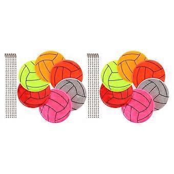 Safety Reflective Volleyball Pendant Keychain for Night Use 36Pcs Set