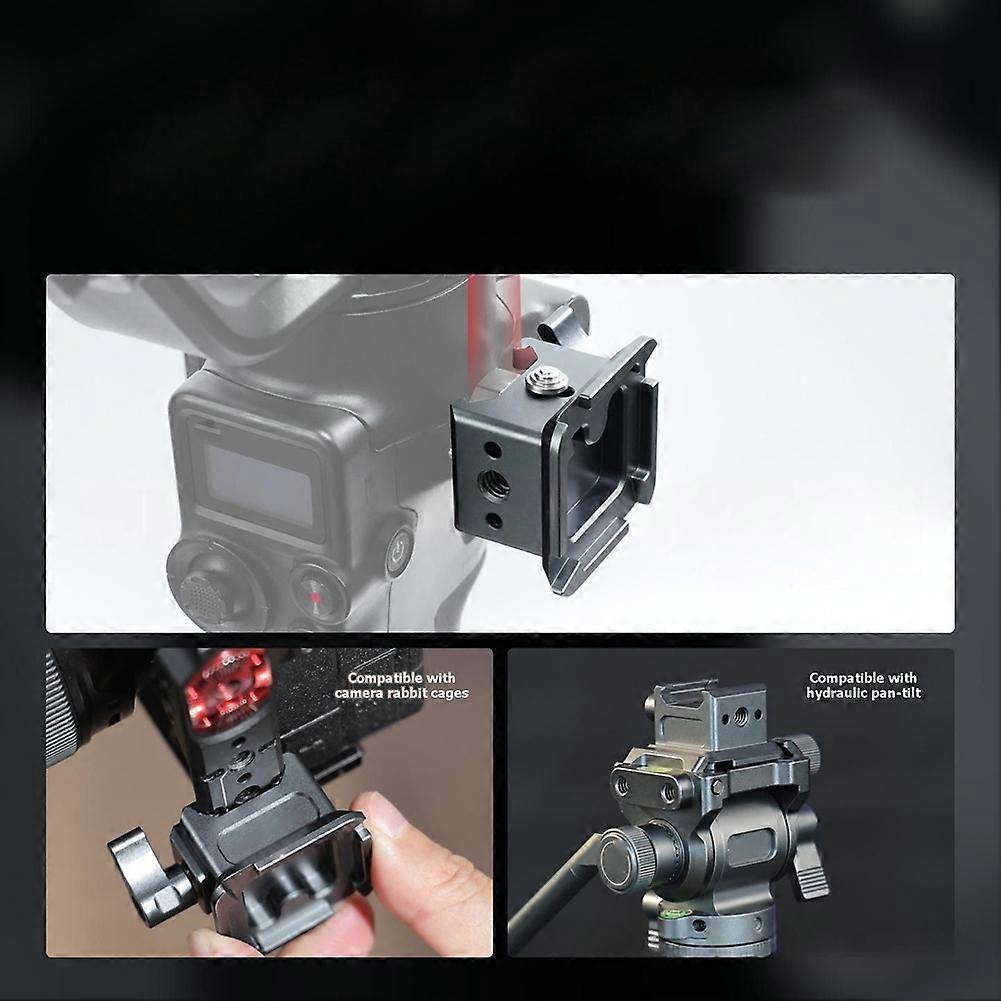 NATO Rail to AKA/Swiss Quick-Release Adapter, Camera Cage Dedicated Safety Locking Camera Conversion Base