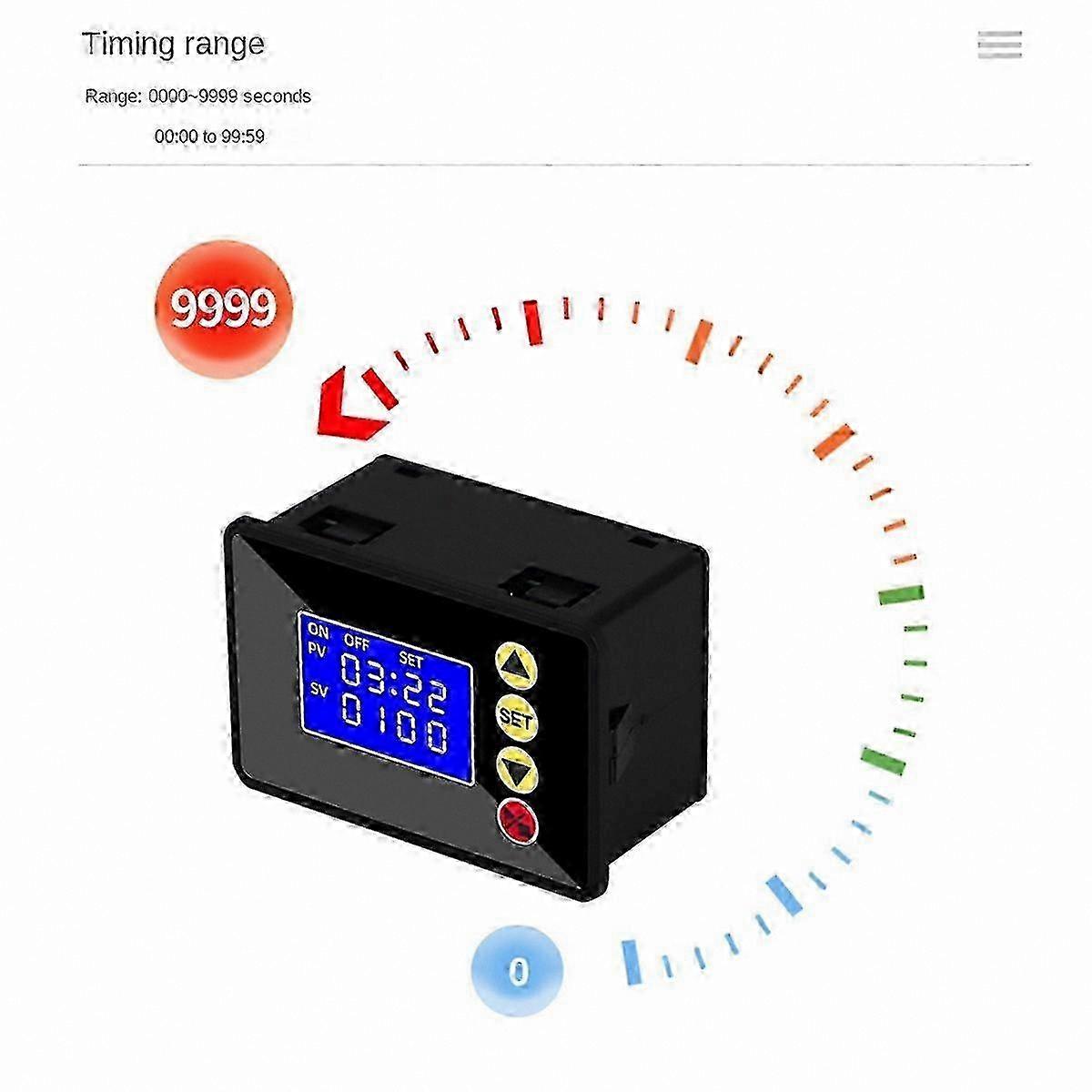 Digital Programmable Timer Relay for On/Off Cycle Control and Delay Settings