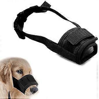 Næseparti til hunde Blød justerbar næse til hunde Nylon Anti Bark Næseparti Anti-Bite Medium og lille hund næseparti S sort