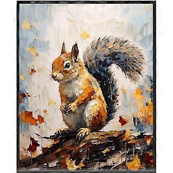 Squirrel Jigsaw Puzzle Animal  Jigsaw Puzzle Abstract Artwork Colorful Wildlife Prints Decor for 62 VV777