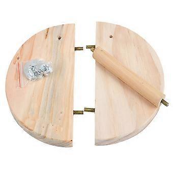 Halbkreisförmige Holzplattform für Hamsterkäfig, verstellbarer Spielplatz mit 2 Ebenen