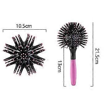 3D Spherical Comb Hair Brush Spherical Comb Bomb Curl Hair Brush Styling Salon Round Hair Curling Tool