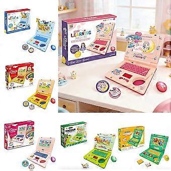 Kids Educational Laptop Toy, Early Learning Computer Toy with LED and Music, Equipped with Mouse, Early Learning Machine for Boys and Girls