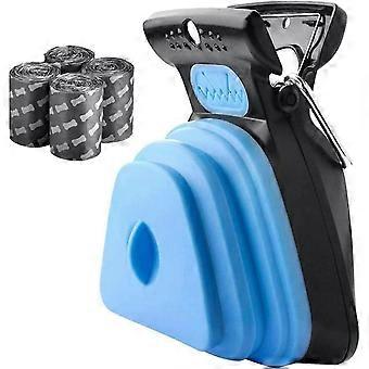Pooper Scooper Portable Dog & Cat Waste Pickup Expandable Compartment Blue dkcf
