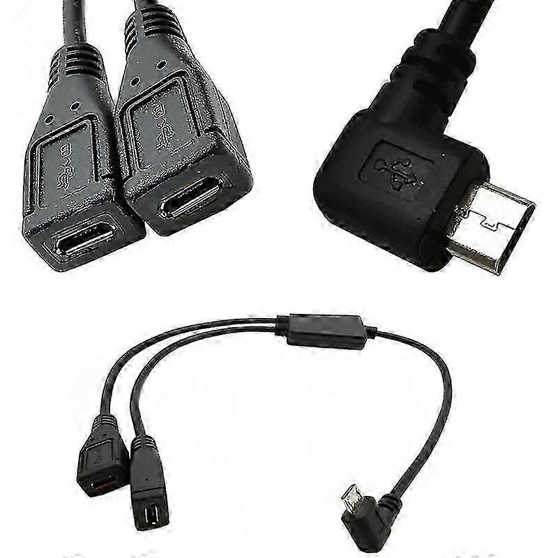 Micro USB Y Splitter for Dual Use