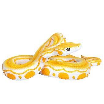 Simulation Snake Toy Boa Model for Decoration 1Pcs Yellow PVC Plastic