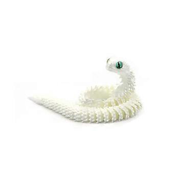 3D Printed Snake Toy 12 Inch White Flexible Fidget Snake for Adults and Kids Desk Decoration 2PCS