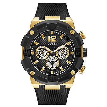 Guess montres navigator montre pour hommes analogique à quartz avec bracelet en silicone GW0264G3