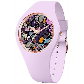Ice blomma Klocka för kvinnor Analog Kvarts med silikon armband IC017580