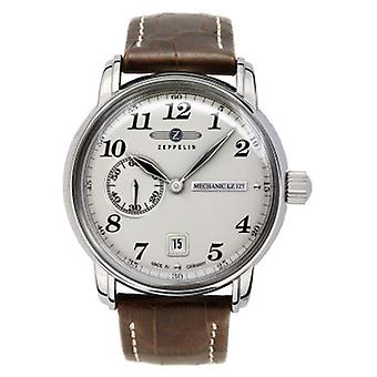 Count hand-wond mechanische analoge mannen horloge met koeienhuid armband 7636-5