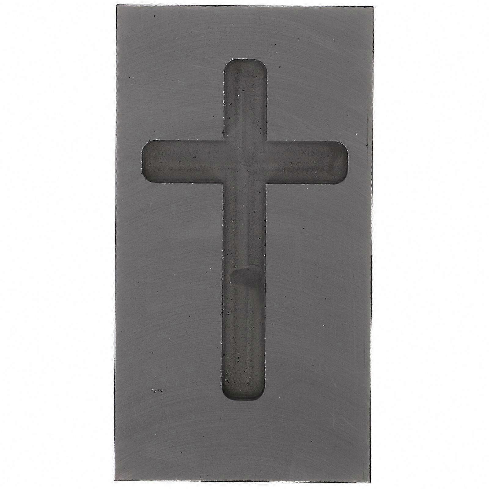 Graphite Cross Shape Ingot Casting Mold Compatible with Gold, Silver & Metal